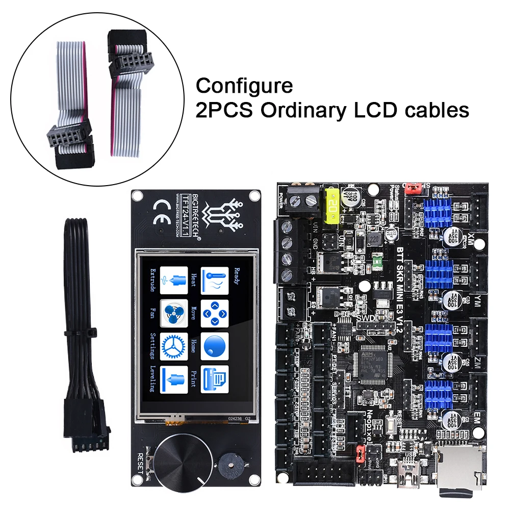 E3 TFT24 kits BIGTREETECH SKR MINI E3 материнская плата и TFT24 V1.1 панель сенсорный экран комплект для Ender 3 3d принтер плата SKR V1.3 PRO TMC2209 UART - Цвет: E3 TFT24 kits