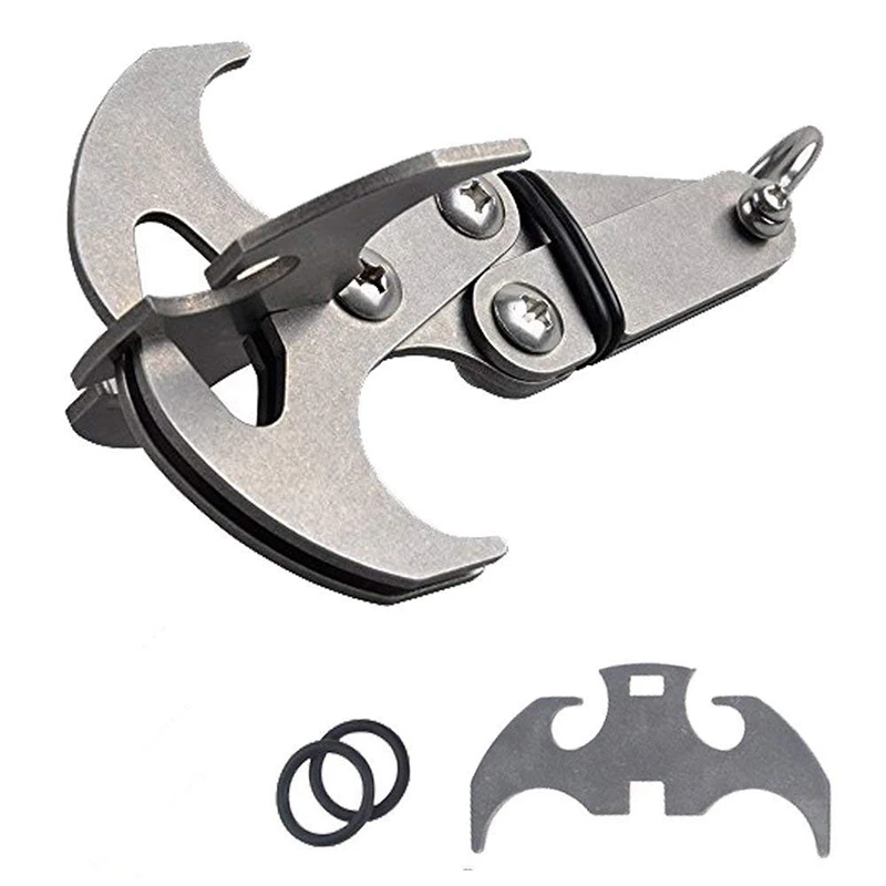 

Foldable Survival Stainless Steel Grappling Hook Climbing Claw For Outdoor Travelling Rescue Equipment Multifunctional Tools