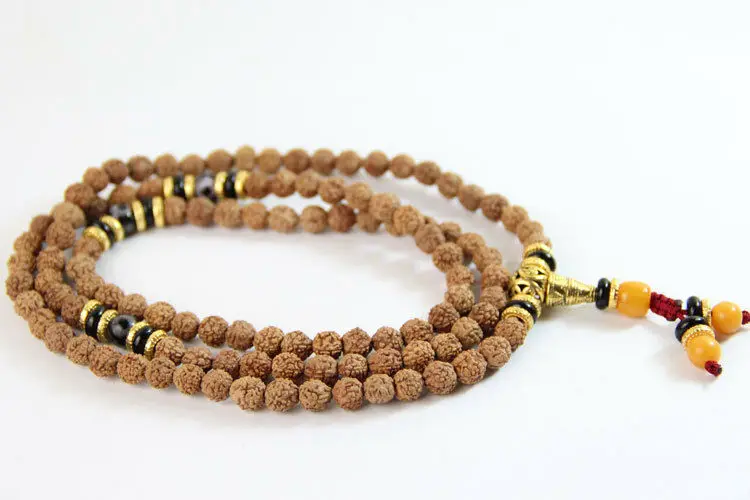 7 мм Тибетский буддизм 108 семена рудракши Молитвенное колье | Украшения и