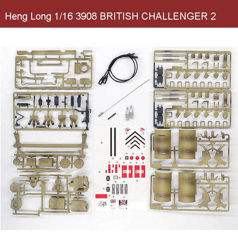 HENG LONG 3908/3908-1 RC Танк Британский CHALLENGER 2 1/16 запасные части No. Пластиковая часть