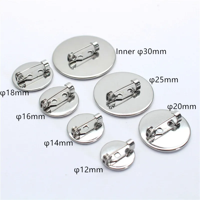 5 шт. 316 брошь из нержавеющей стали застежки на дисковой основе пустые кабошон