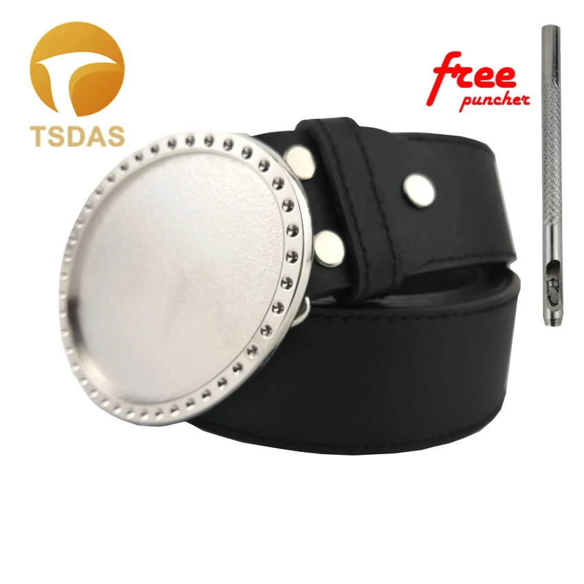 Супер крутая 3D Серебряная пустая металлическая пряжка для ремня Сделай Сам