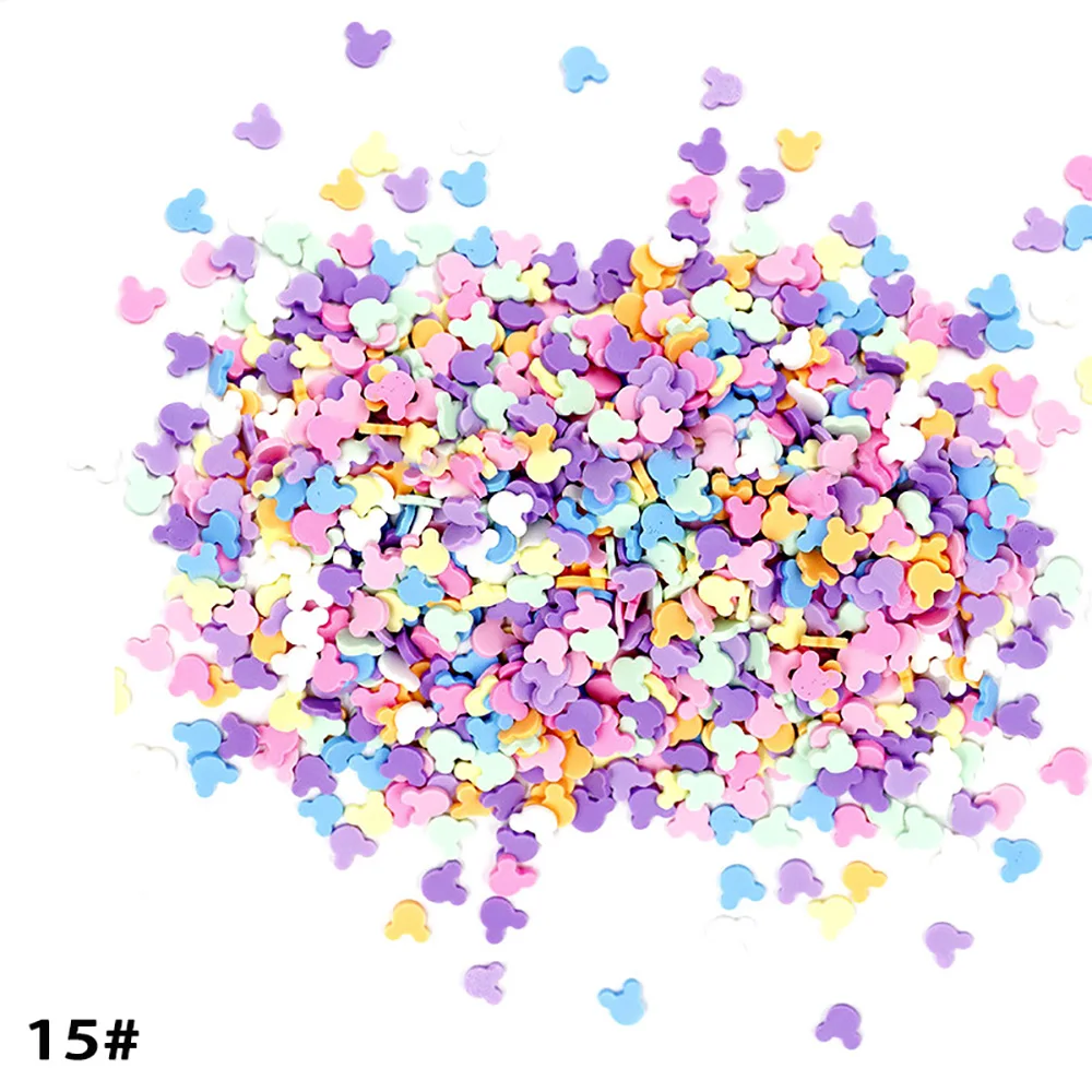 Color 15 20g 20 г крошечные милые полимерные красочные мягкие глины для слизи наполнитель DIY Поставки конфеты поддельные торт десерт грязь частицы посыпать аксессуары - Цвет: Color 15 20g