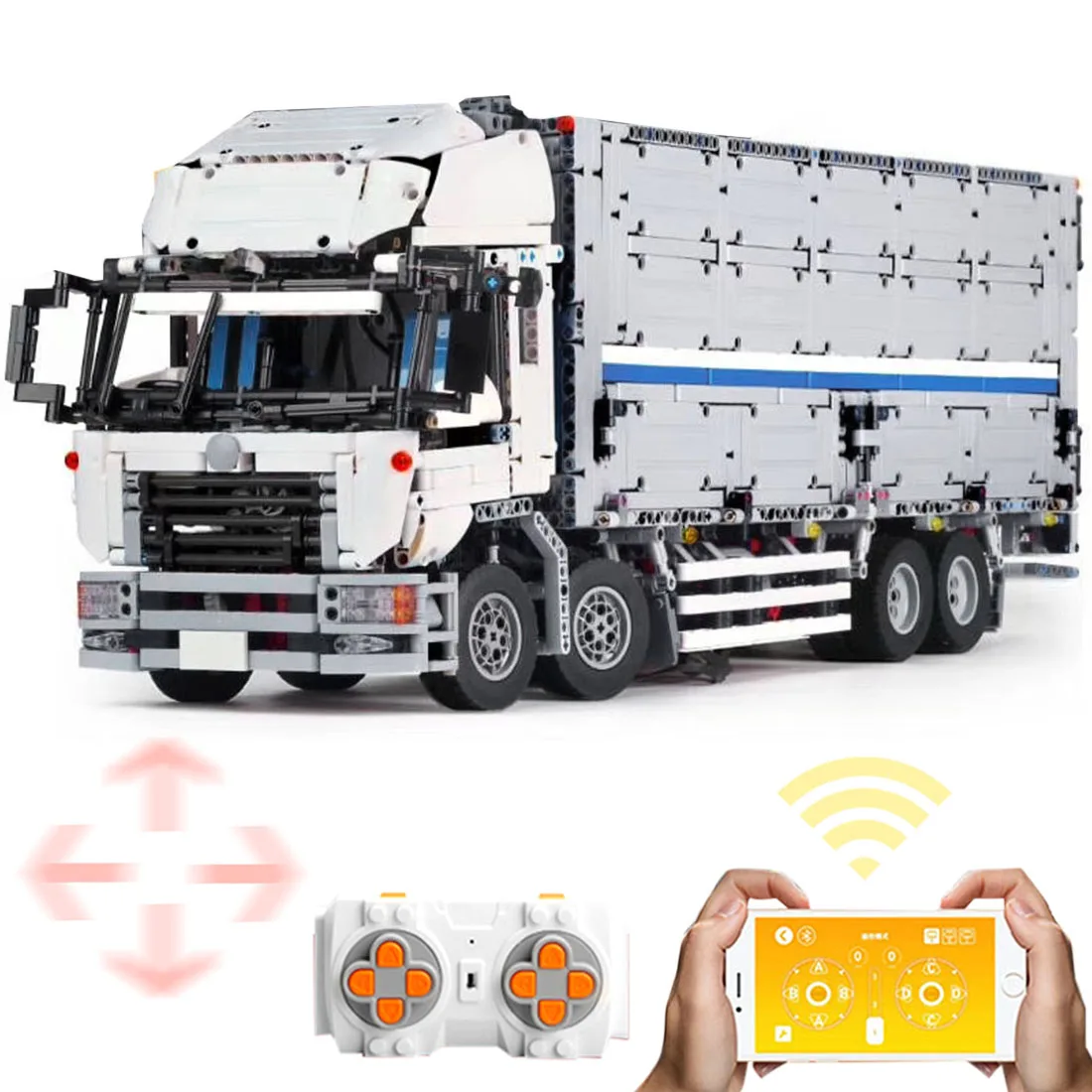 

4166Pcs Small Particle 4CH Luxury Truck Model Building Blocks RC Truck Toy With 6 Motors Diy Block Assembly Toys For Boys Gifts