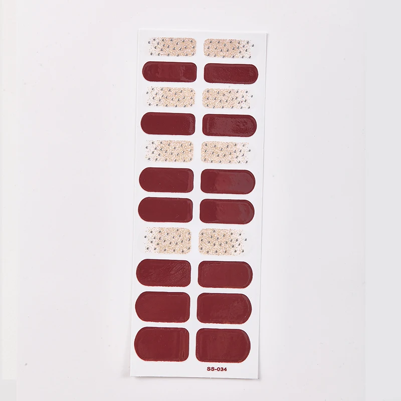 22 Tips/Sheet Pure Solid Color Fashion Nail Stickers Wraps DIY Adhesive Decoration Self Sticker | Красота и здоровье