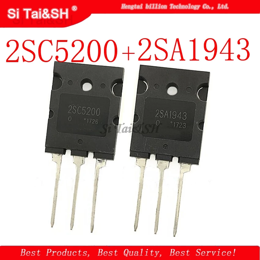 8 шт./лот 4 шт. A1943 + 4 шт. C5200 2SA1943 2SC5200 TO-3P пара ламповый усилитель новый оригинальный