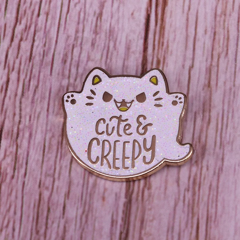 

K3169 Halloween Cat Metal Cartoon Enamel Pin Cute Animal Badges Jewelry Accessories Brooch for Bags Clothes Hats Badges