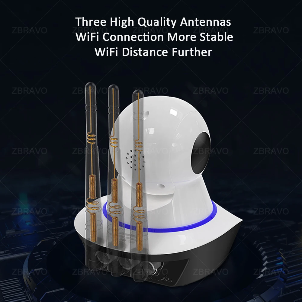 Сильный сигнал Wi Fi IP Камера 3MP функции панорамирования наклона и 4X зум