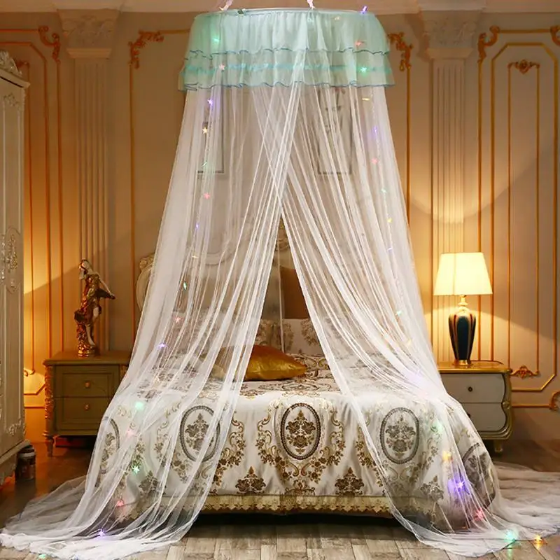 

s Princess Girl Garden Lace Bed Crown Mosquito Net Luxurious Princess Garden Lace Bed Crown Net Bed Round Hoop