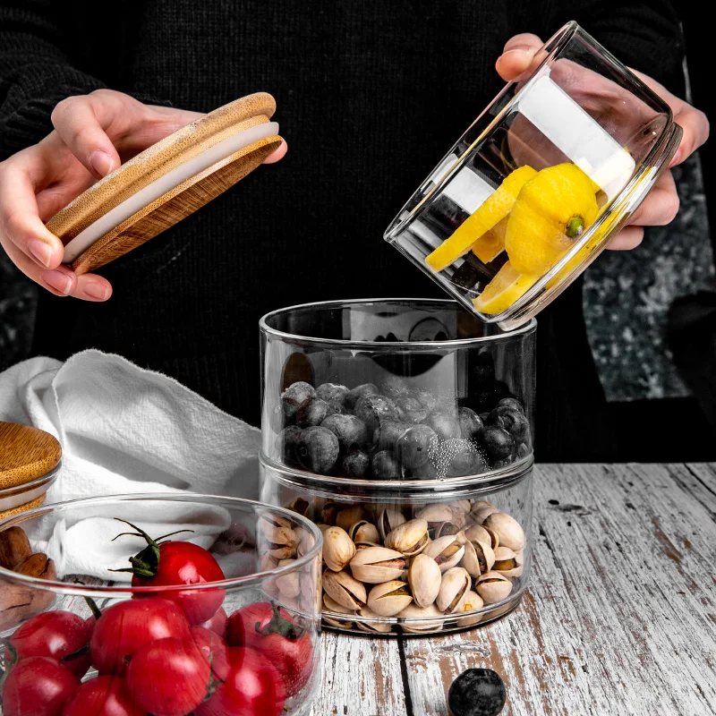 Прозрачная кухонная бутылка для хранения продуктов контейнер