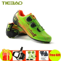 tiebao road shoes carbon fiber cycling sneakers bicycle pedals self locking ultralight sapatilha ciclismo athletic bike shoes