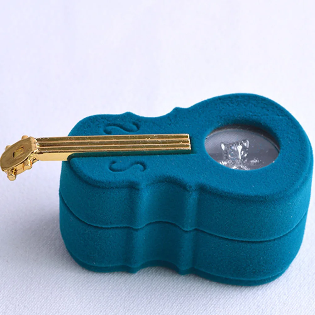 2 шт шкатулка компактная в форме скрипки Подарочный держатель кольцо серьги