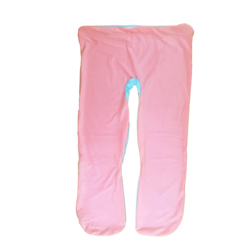 fleece pink-blue Мягкий чехол для подушки для беременных Gravida u-образная поясничная Подушка Чехол многофункциональная боковая защита чехол для подушки для беременных подарок для женщин - Цвет: fleece pink-blue