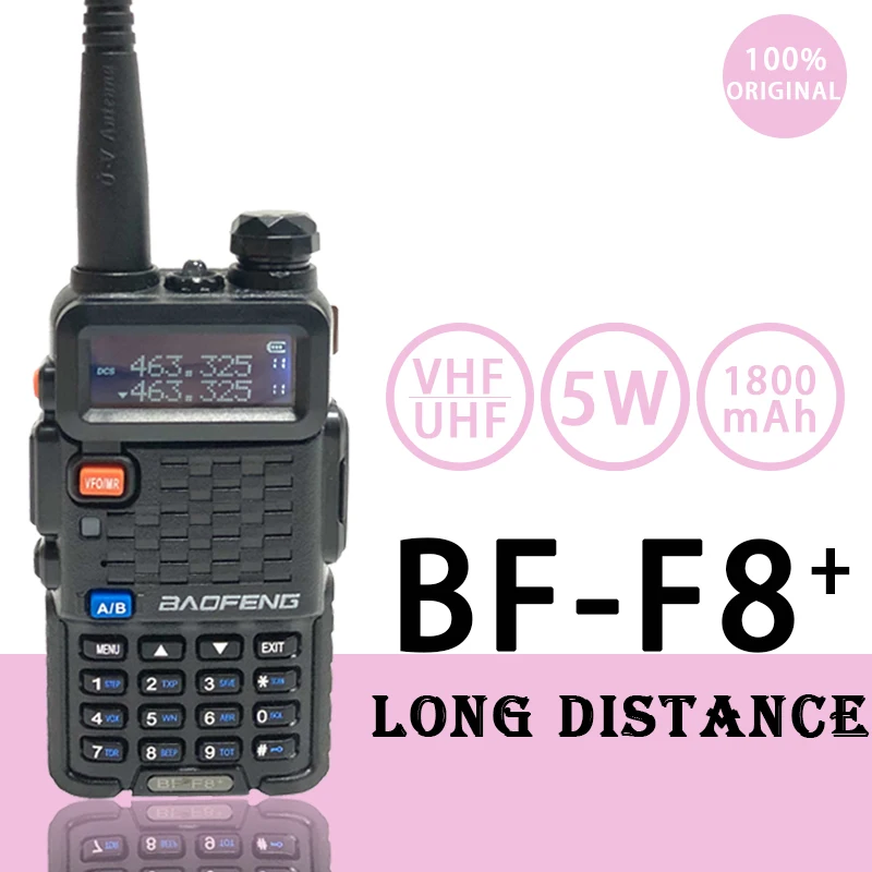 Baofeng Радио BF F8 + Walkie Talkie 2Way Ham Pofung рации 5 Вт VHF UHF двухдиапазонный дальний ручной hf