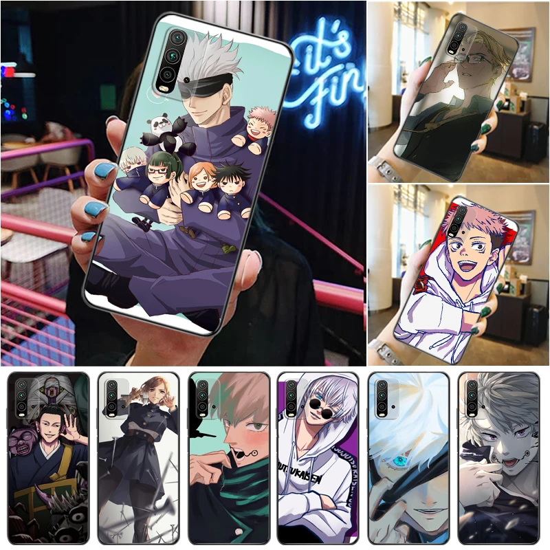 

Jujutsu Kaisen Fushiguro Megumi Sukuna Yuji Itadori Satoru Gojo Phone Case For Xiaomi Redmi 9 9T 9A Pro Cases Funda Carcasa