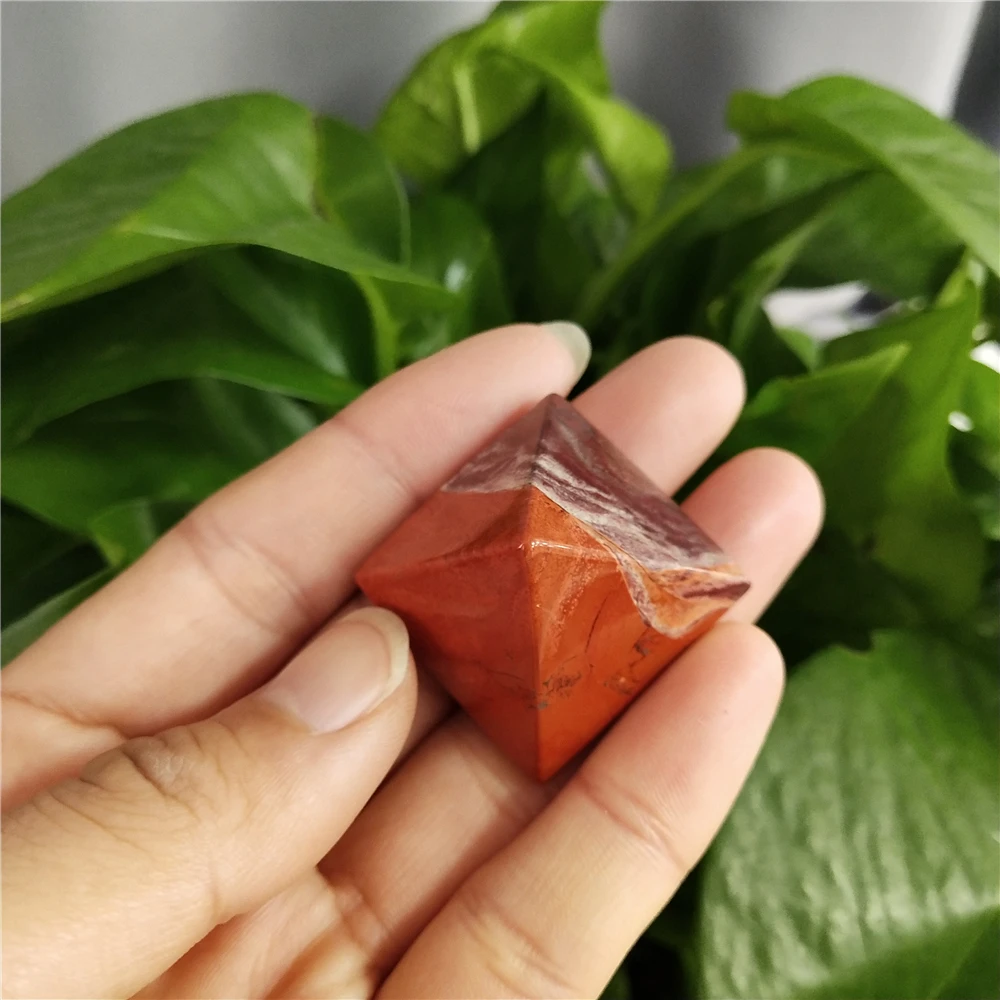 30 мм целебные рейки натуральный красный яшма камень пирамида из кристалла кварца