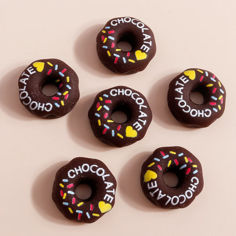 cute mix dessert mini donut flatback resin cabochons scrapbook diy jewelry phone decoration hair accessories girls food toys free global shipping