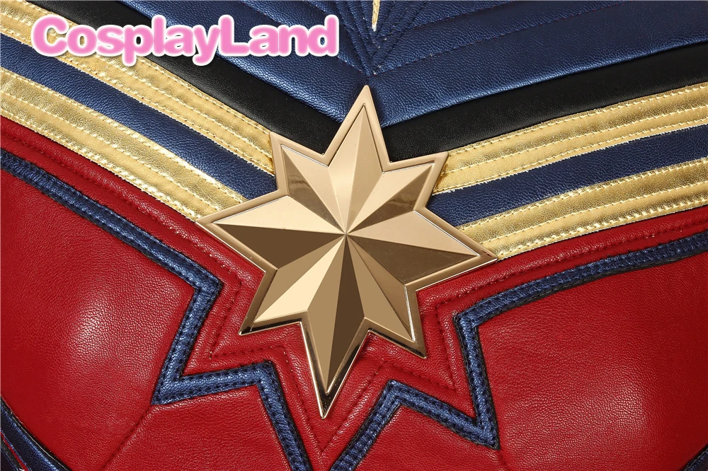 Мстители 4 эндигра Марвел Капитан костюмы косплей костюмы на Хэллоуин Carol Danvers реквизит косплей костюм Необычный кожаный комбинезон