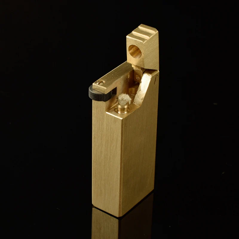 Ретро Тяжелая Броня твердая медная Зажигалка пламенный Тренч керосиновая