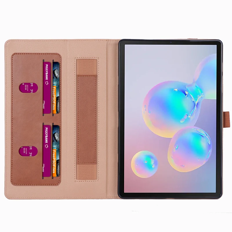 Ретро телячья кожа кожаный чехол для samsung Galaxy Tab S6 10," T860 бизнес ручной карты Стенд смарт-чехол для samsung Tab T865