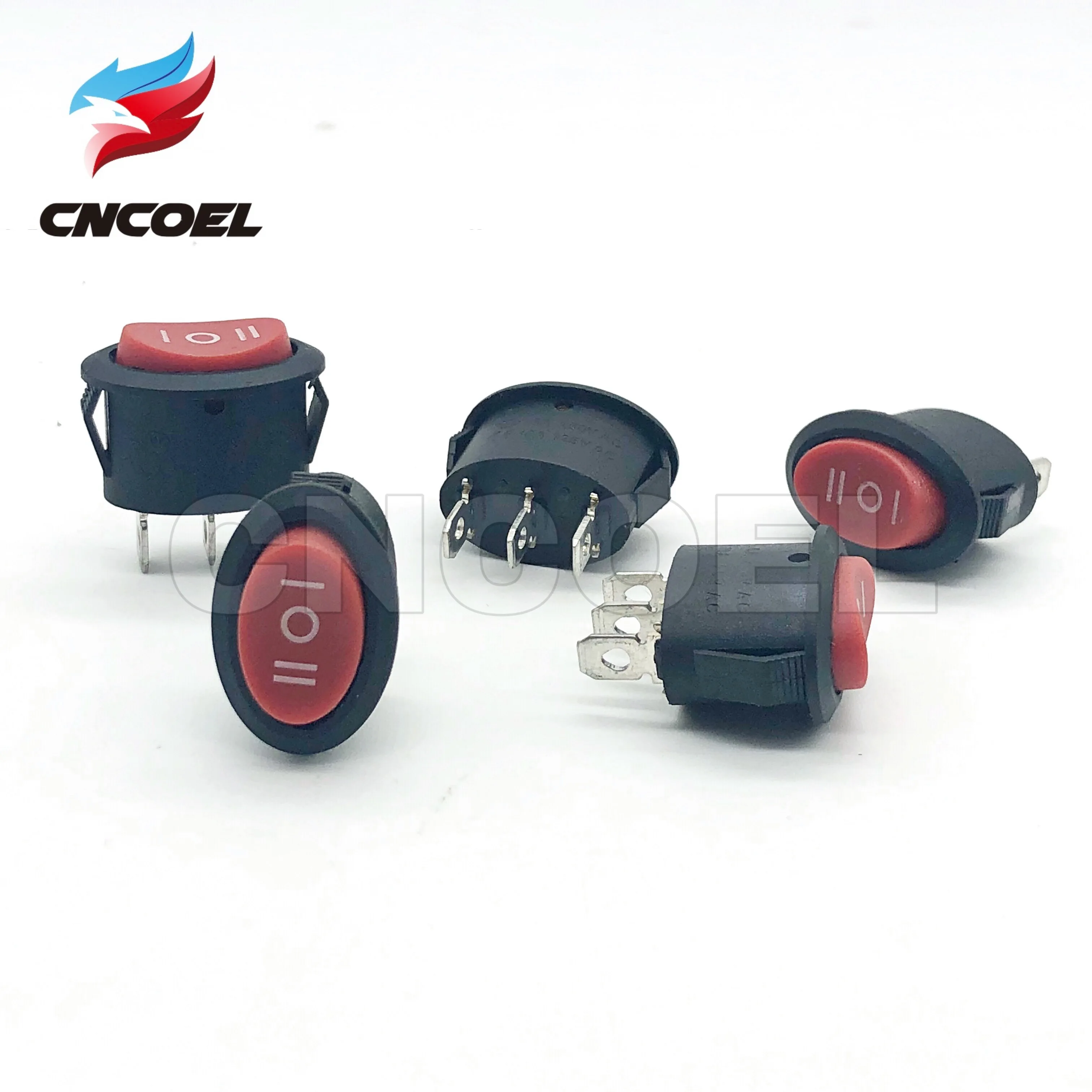 5 шт. кулисный переключатель эллипса красный KCD1 3Pin три положения Seesaw выключатель