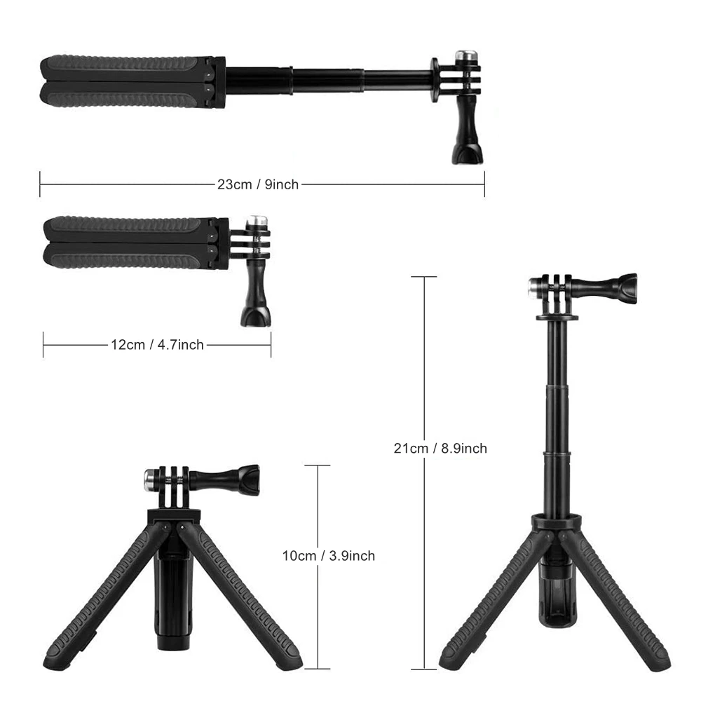 Портативный мини-штатив для селфи Extend Vlog ручка экшн-камеры Gopro Hero 9 8 7 6 5 Black Session Max