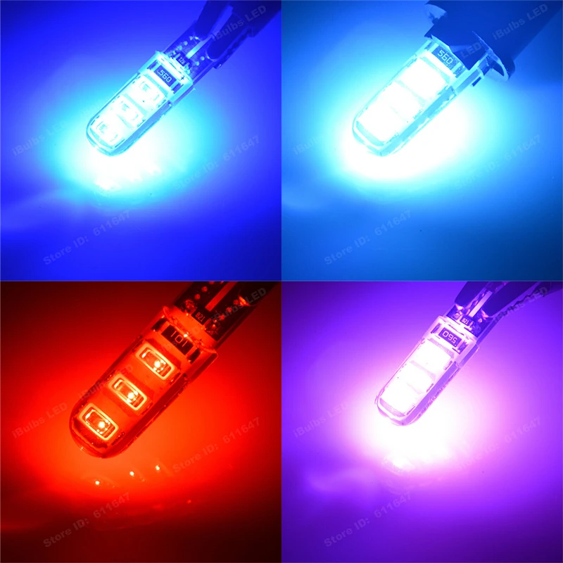 500x автомобильный силикагель T10 194 W5W 501 6 SMD 5630 LED Автомобильный Стайлинг зазор лампы