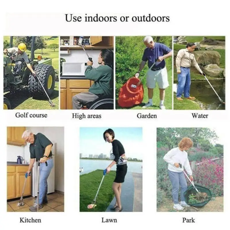 

1pcs Household Garbage Picker Folding Trash Grabber Cleaning Thickening Waste Pick For Garden Alloy U Aluminum Tools Leaves J7U9