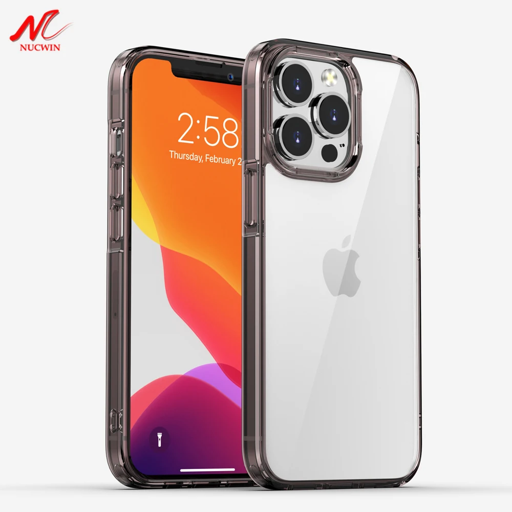 Высококачественный прозрачный акриловый чехол для iPhone 13 12 Pro Max PC + TPU Гибридный