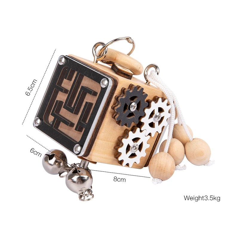 

Children's wooden early education hands-on ability training lock fun busy box gadgets Montessori benefit intellectual toys