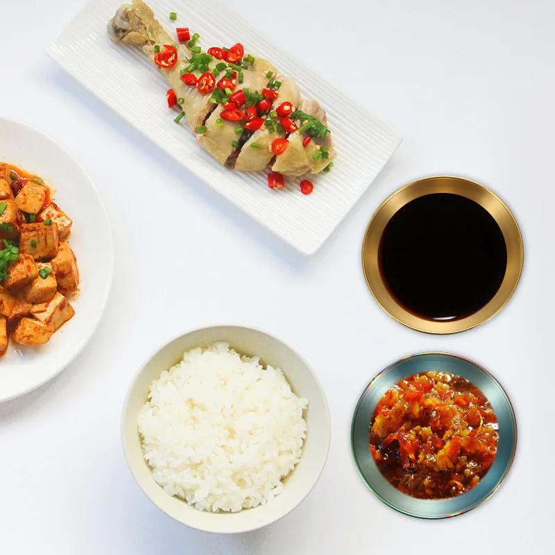 4 шт. блюдо для золотого соуса сервировочный поднос блюда из нержавеющей стали