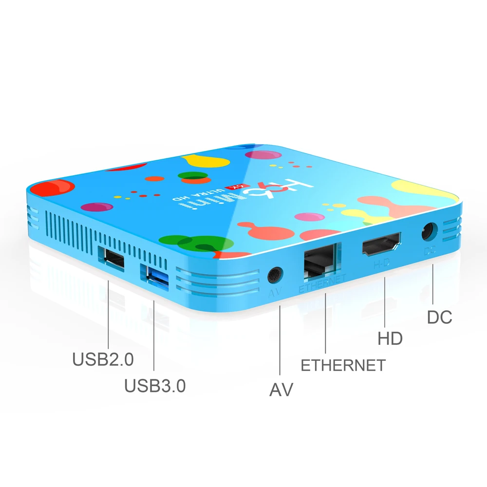 H96 мини H6 Android 9 0 ТВ коробка 6k 4 ядра 32 ГБ/128 ГБ медиаплеера 3D H.265 поддерживает bluetooth 5g