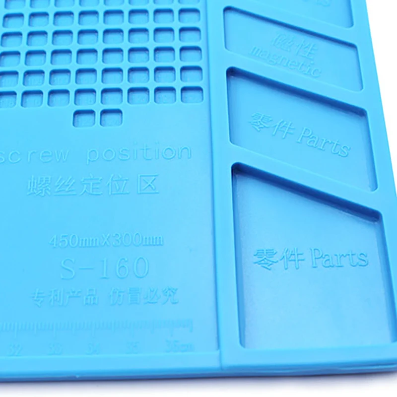 

Silicone Pad Desk Platform 45x30cm for Soldering Station Iron Phone PC Computer Repair Mat Magnetic Heat Insulation S-160