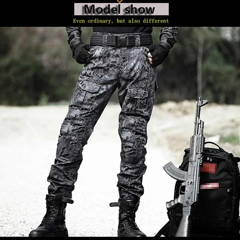 Брюки-карго мужские тактические камуфляжные брюки с несколькими карманами