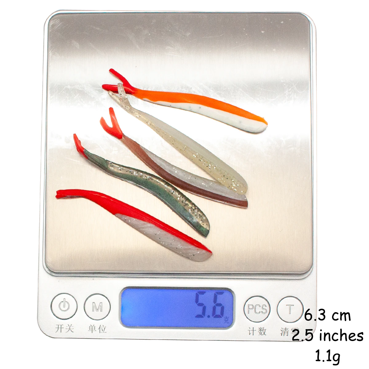 Микро мягкие приманки для ловли рыбы 63 см 1 1g 10 шт. 5 цветов кремний Swimbait Мягкая