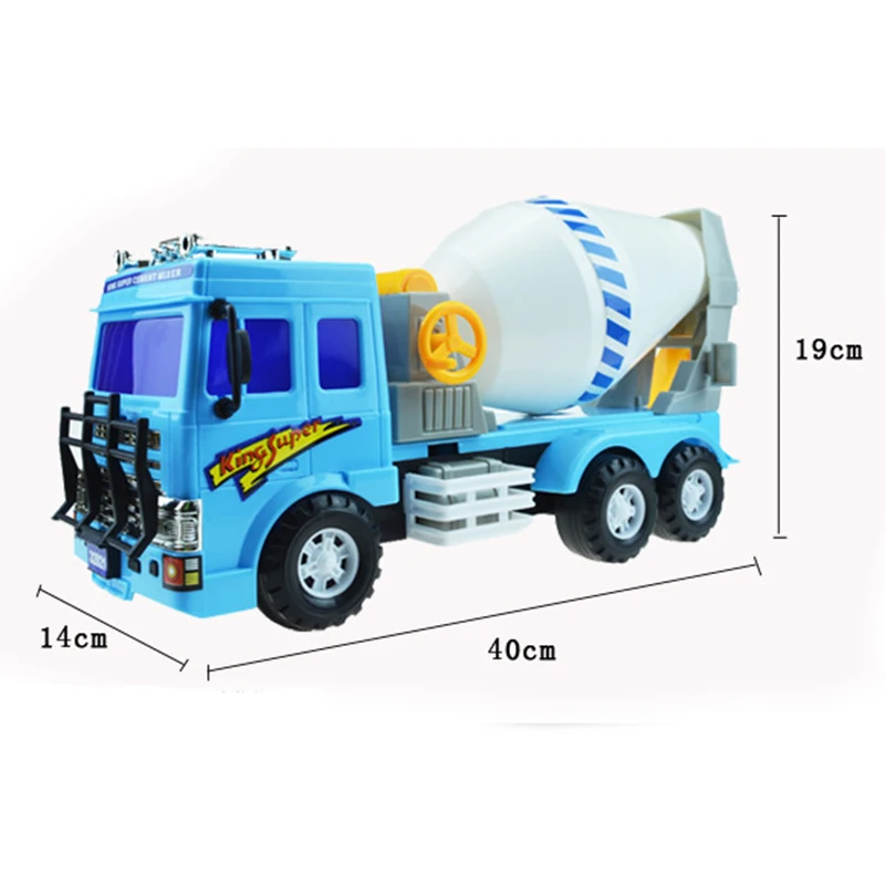 

Simulation Large Inertia Mixer Cars Construction Vehicle Model Rotating Children's Toy Car Transport Tools Big Size