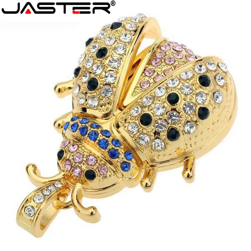 

JASTER Crystal Beetle Usb flash drive usb 2.0 pen drive memory stick pendrives usb stick 4GB 8GB 16GB 32GB 64GB free shipping