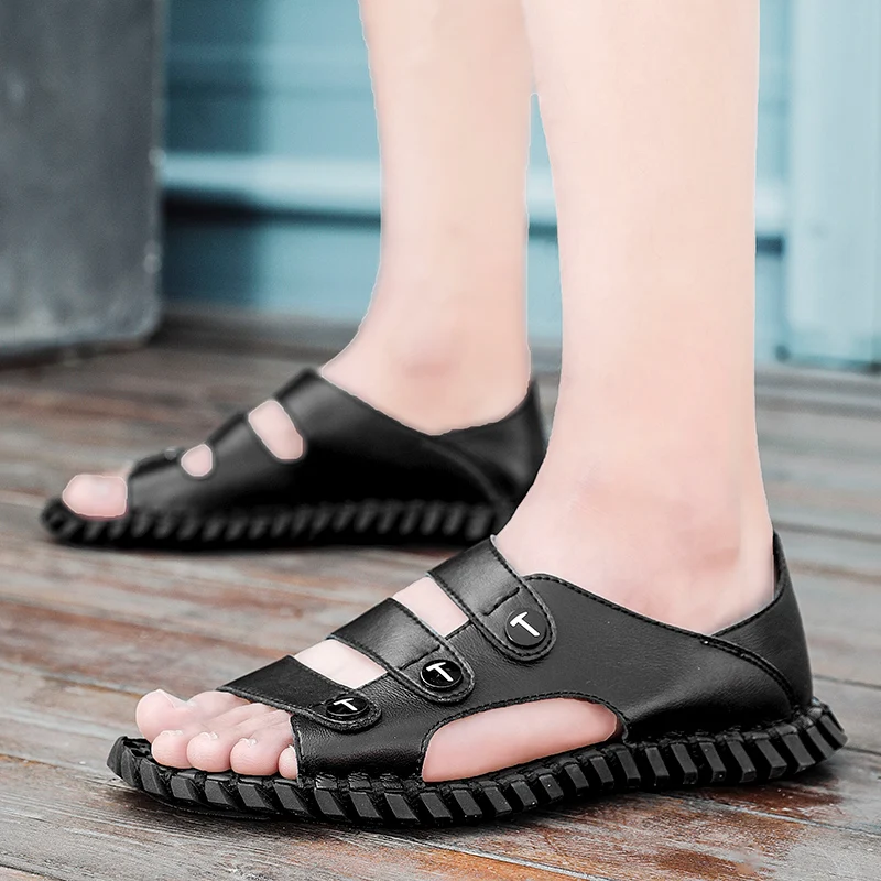 

para roman sliders sandel outdoor flop sandale transpirables ete sport homme man shoes sole sapatillas safety mens por for work