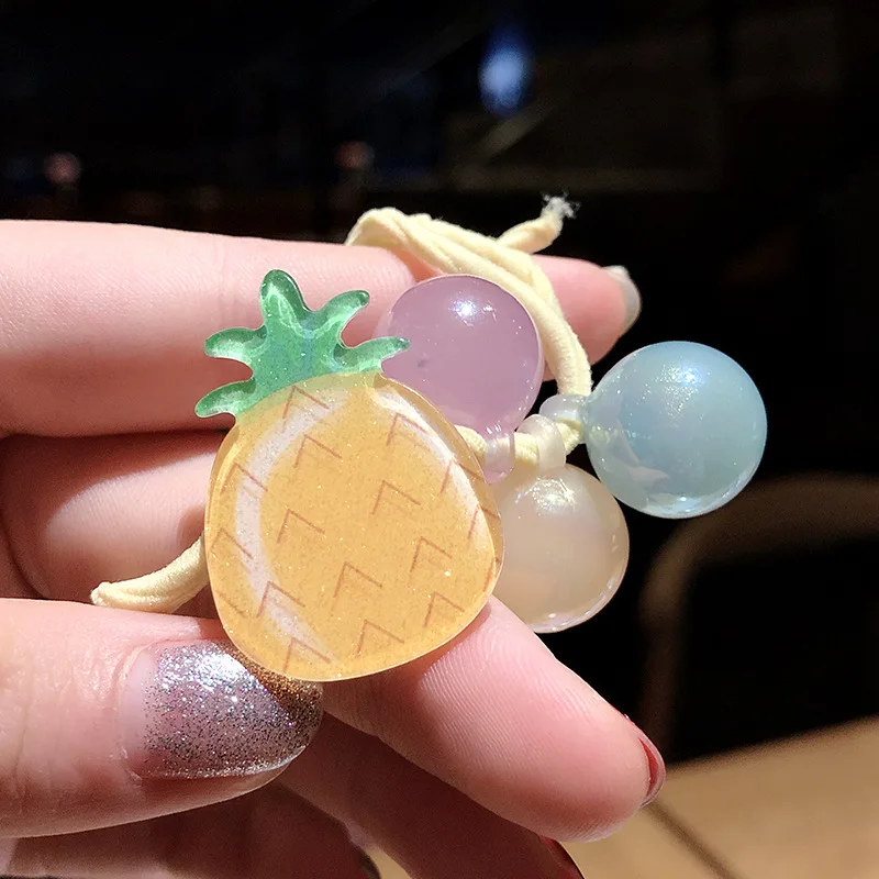 Милые резинки для волос с фруктами акриловая клубника искусственная двойная