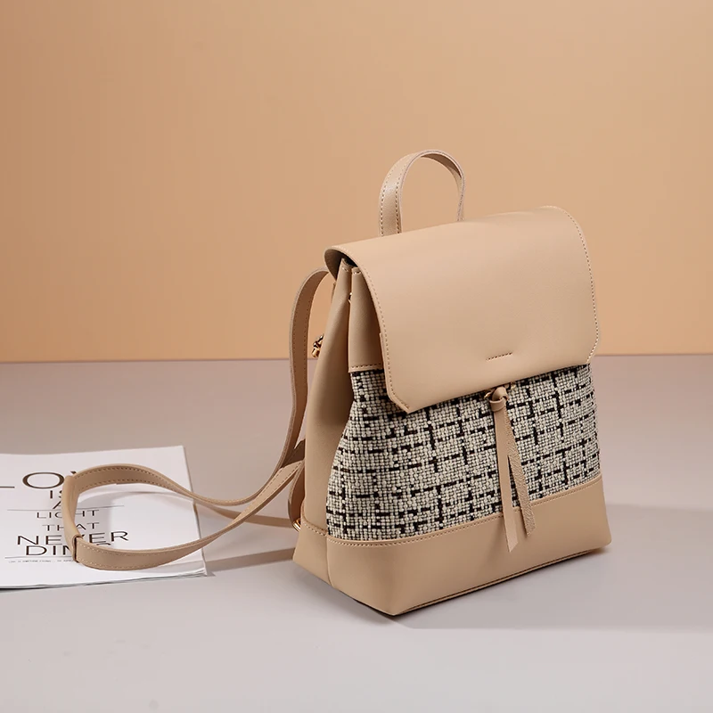 Женские сумки рюкзаки в клетку из искусственной кожи женские с ремнем кисточками