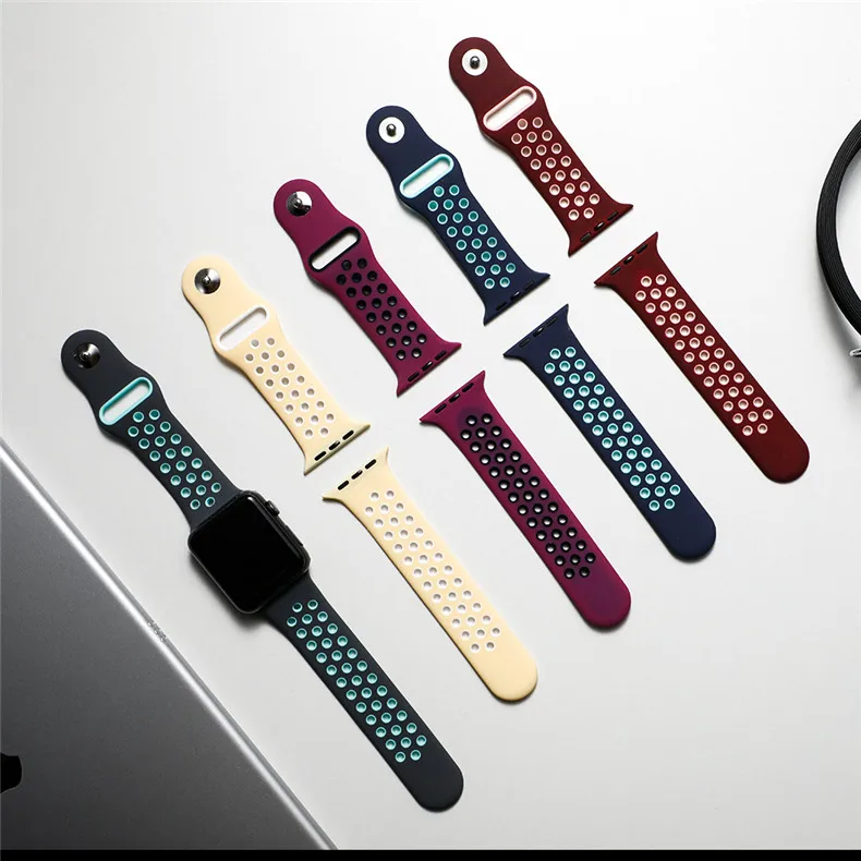 Ремешок для apple watch 5 4 3 ремешок 44 мм/40 мм iwatch ремешок 5 42 мм/38 мм correa силиконовый браслет аксессуары для часов