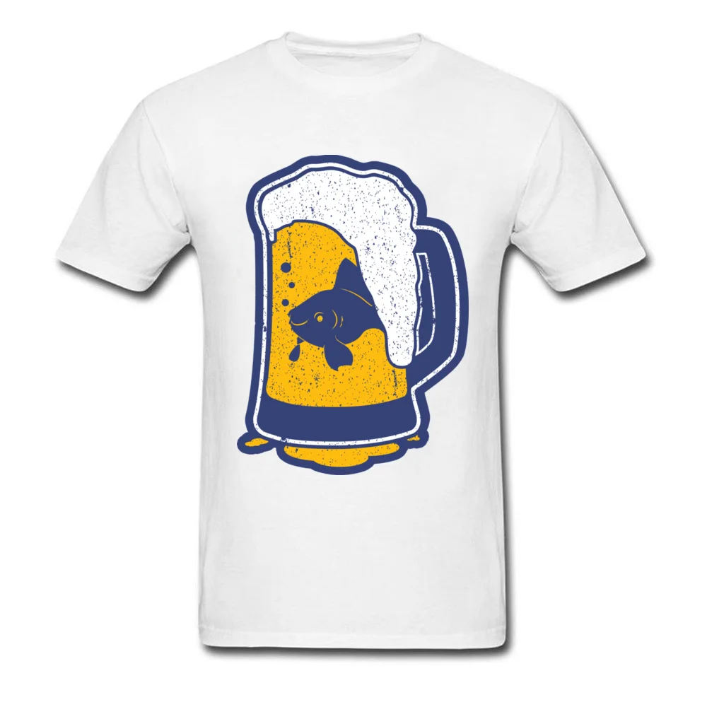 

Big Size Beer Glass Print Men T-shirt Vintage Cartoon Design Black T Shirt Drunk As A Fish Funny
