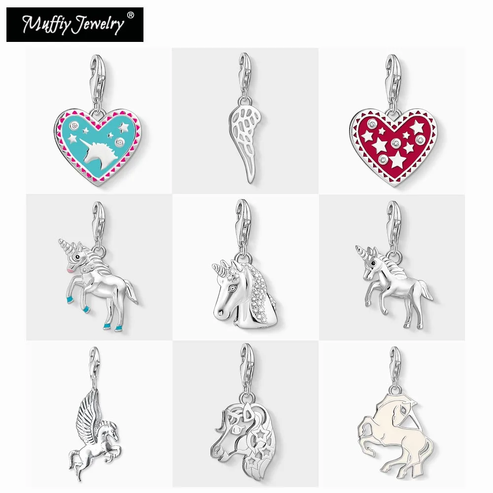 Подвеска в виде единорога лошади сердца крыла хорошие ювелирные изделия