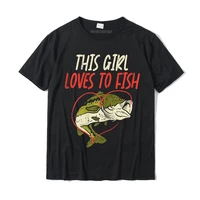 this girl loves to fish bass fishing family matching gift t shirt casual cotton mens t shirt leisure oversized t shirts
