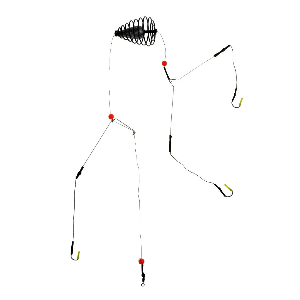 Клетка для ловли карпа кормушка клетка с крючками и свинцовыми грузилами