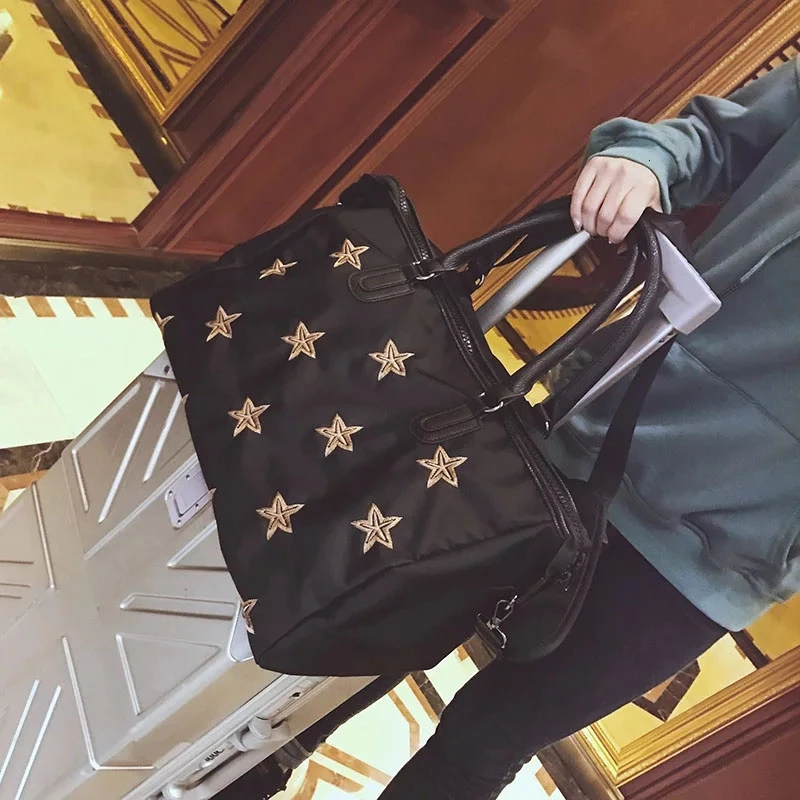 Star Pattern Oxford Sport Bag Women Light Gym Bags For Fitness Yoga Training Stylish Girl Travel Shoulder Handbag Sac | Спорт и