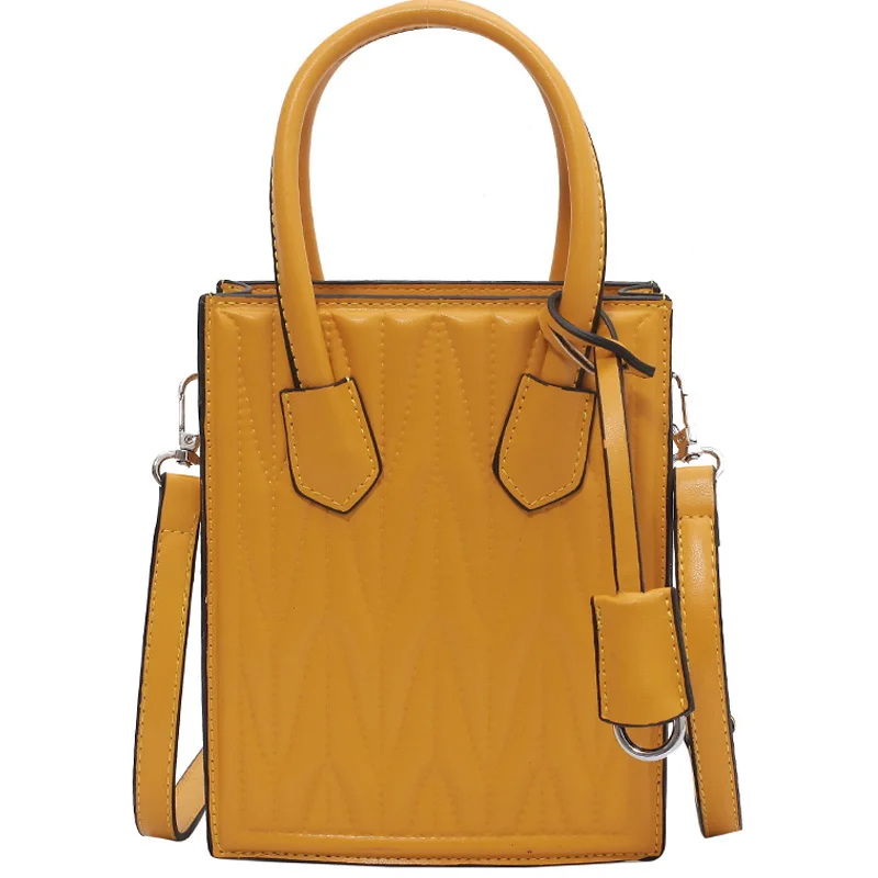 

Luxurious Small Square Tote Bag Simple PU Leather Shoulder Crossbody Bag for Women 2021 Summer Fashion Luxury Handbags Purses