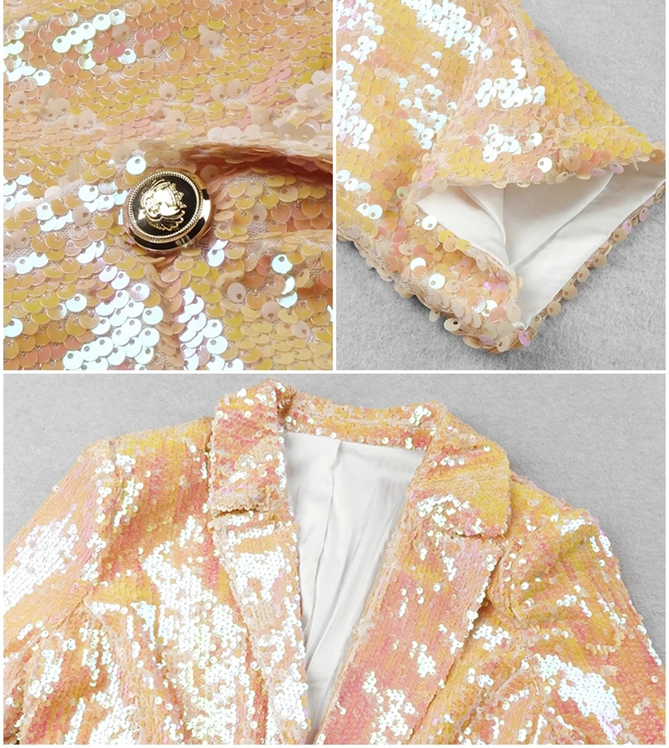 Женский костюм-двойка пиджак с длинным рукавом и штаны высокой талией