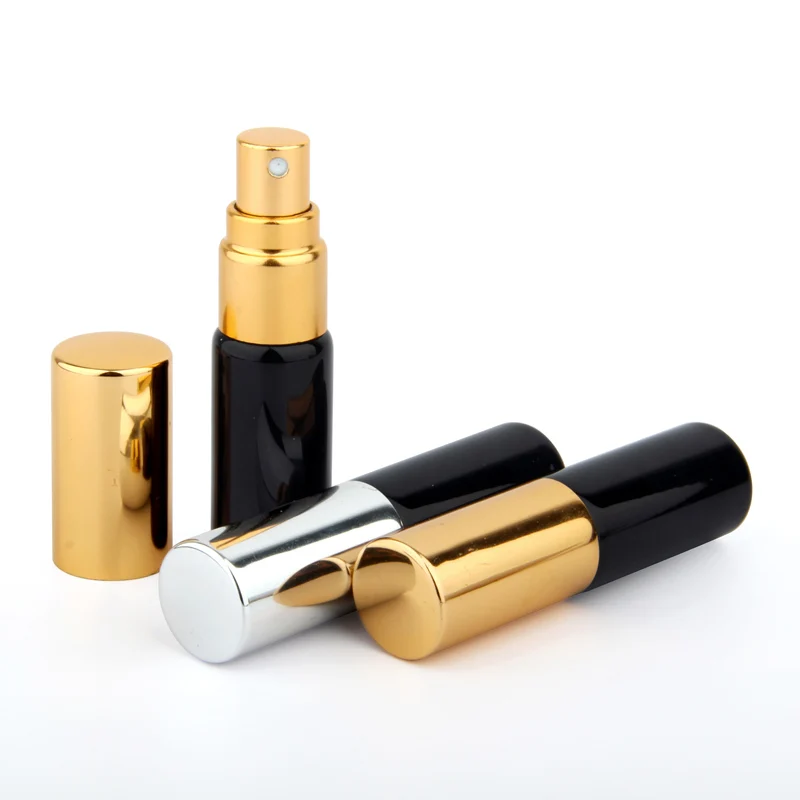 50 шт./лот 5 мл УФ стеклянная Пустая бутылка Perfum Мини Портативная Черная Стеклянная