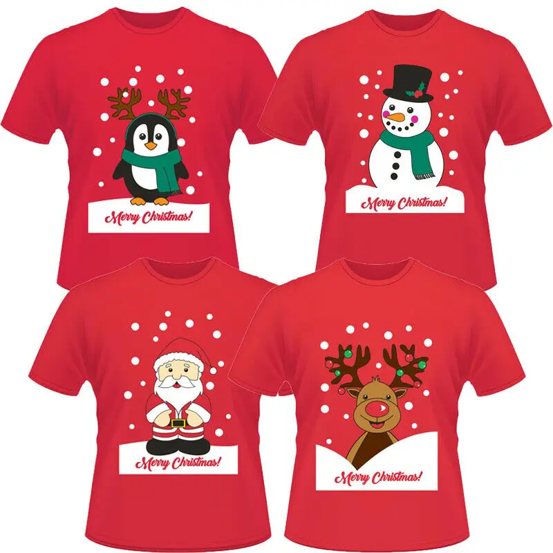 Мужская женская взрослая унисекс новинка Рождественская футболка топ тройник